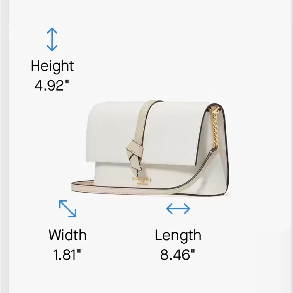 Kate Spade Knott Colorblocked Flap Chain Crossbody Light Cream Multi